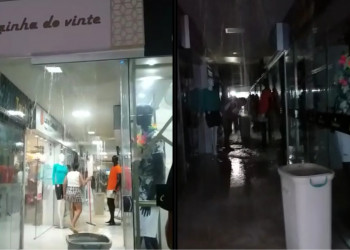 Temporal invade lojas do Shopping da Cidade Timon e causa estragos; veja o vídeo